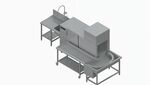 Winterhalter rack conveyor dishwasher CTR M-M planning example