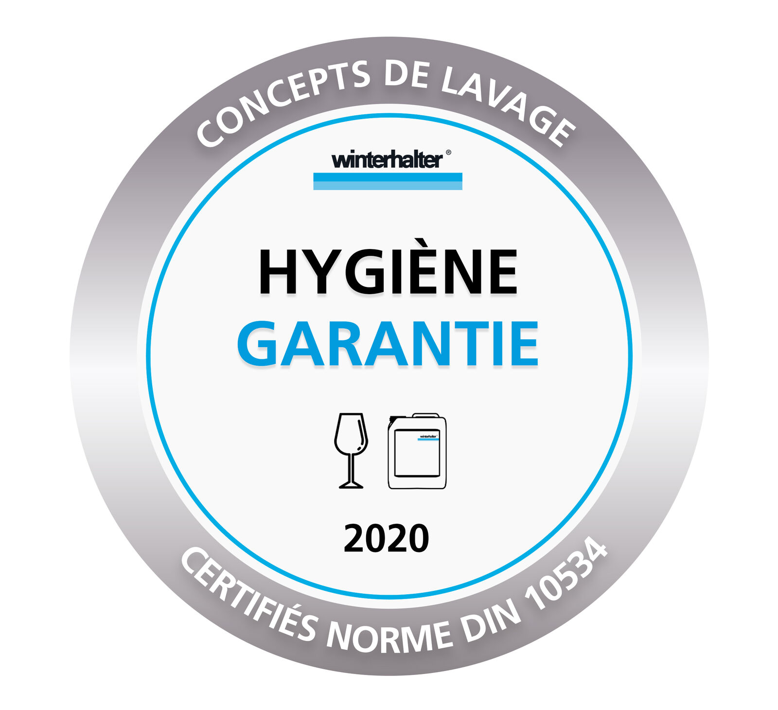 Labels Hygiène garantie Winterhalter - Silver Labels Hygiène garantie Winterhalter - Silver