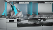 MTF Series: Rack-controlled zone activation Winterhalter conveyor dishwashers item-controlled zone activation
