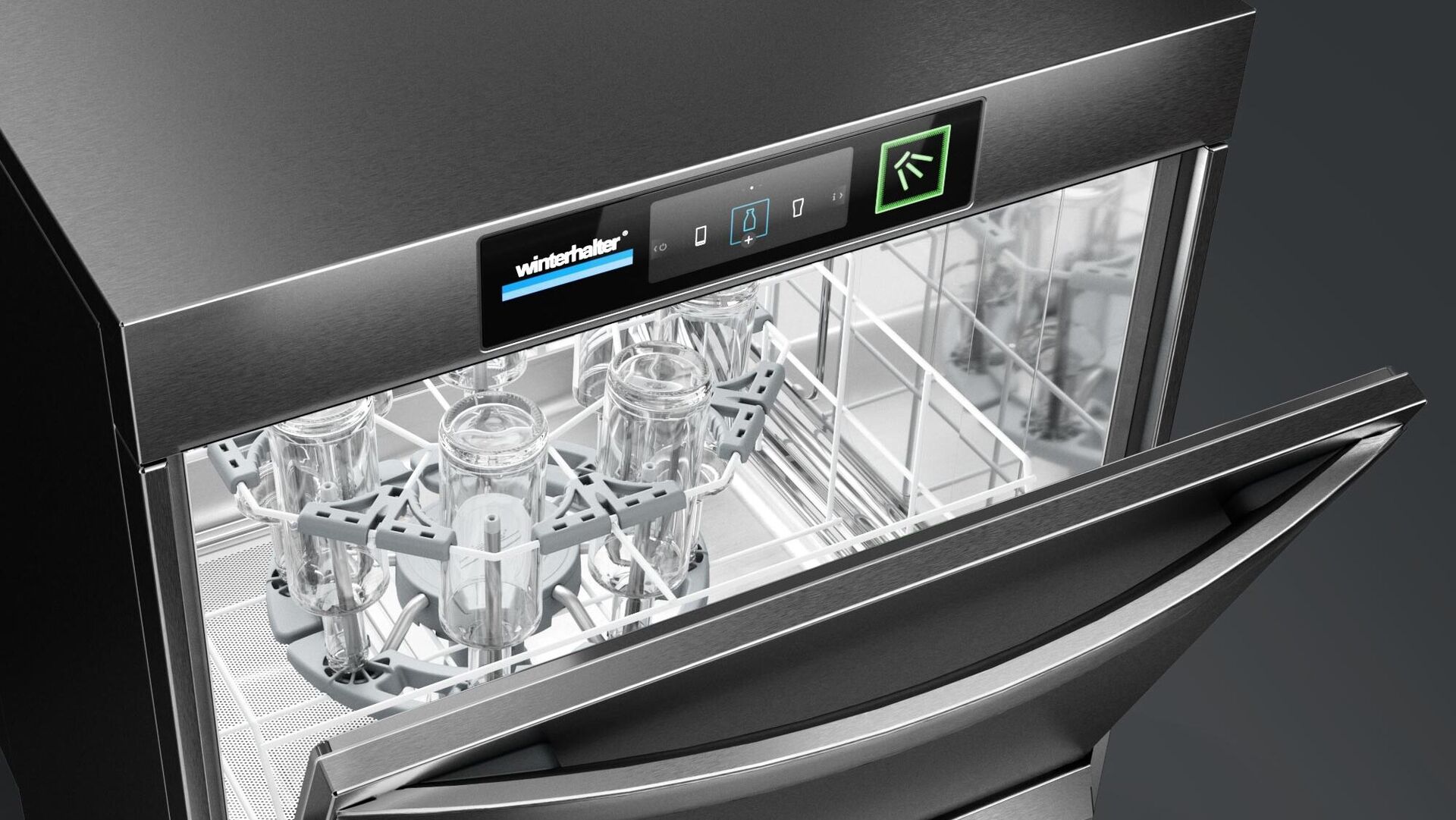 Winterhalter reusables wassen UC vaatwasmachine flessen spoelen Winterhalter reusables wassen UC vaatwasmachine flessen spoelen