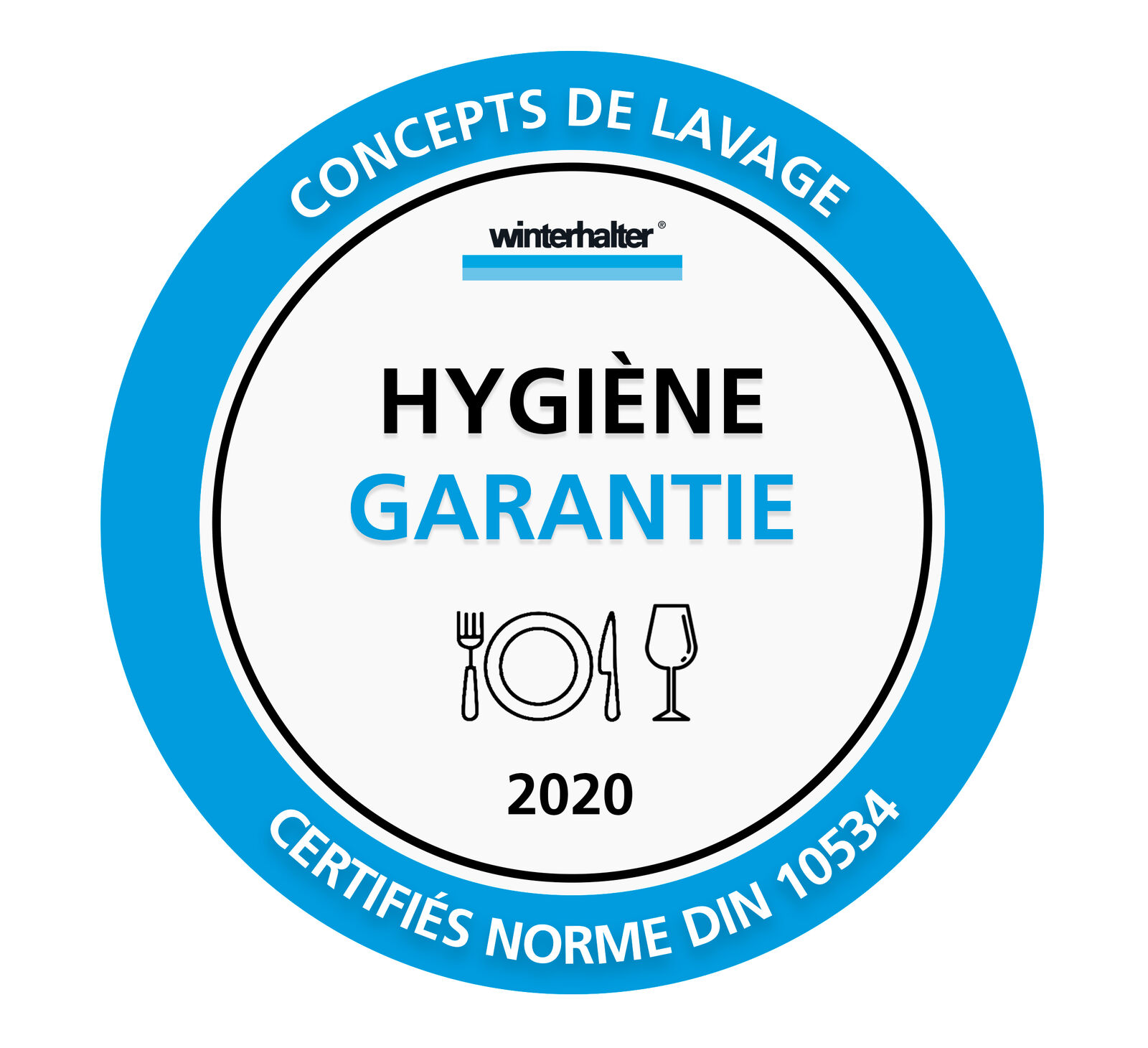 Labels Hygiène garantie Winterhalter - Bleu