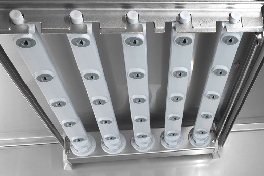 Sistema de lavado del lavaplatos de arrastre de canastas C50 de Winterhalter Sistema de lavado del lavaplatos de arrastre de canastas C50 de Winterhalter
