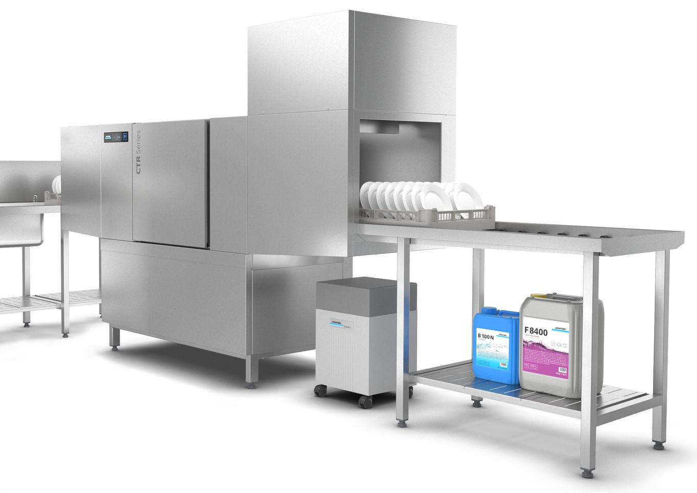 Winterhalter CTR Pre-Wash-Zone-S and Drying-Zone-Corner-Inlet Winterhalter CTR Pre-Wash-Zone-S and Drying-Zone-Corner-Inlet