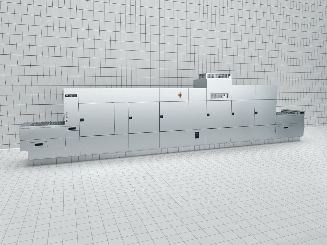 Lave-vaisselle à avancement automatique MTF Winterhalter, installation sur socle Lave-vaisselle à avancement automatique MTF Winterhalter, installation sur socle