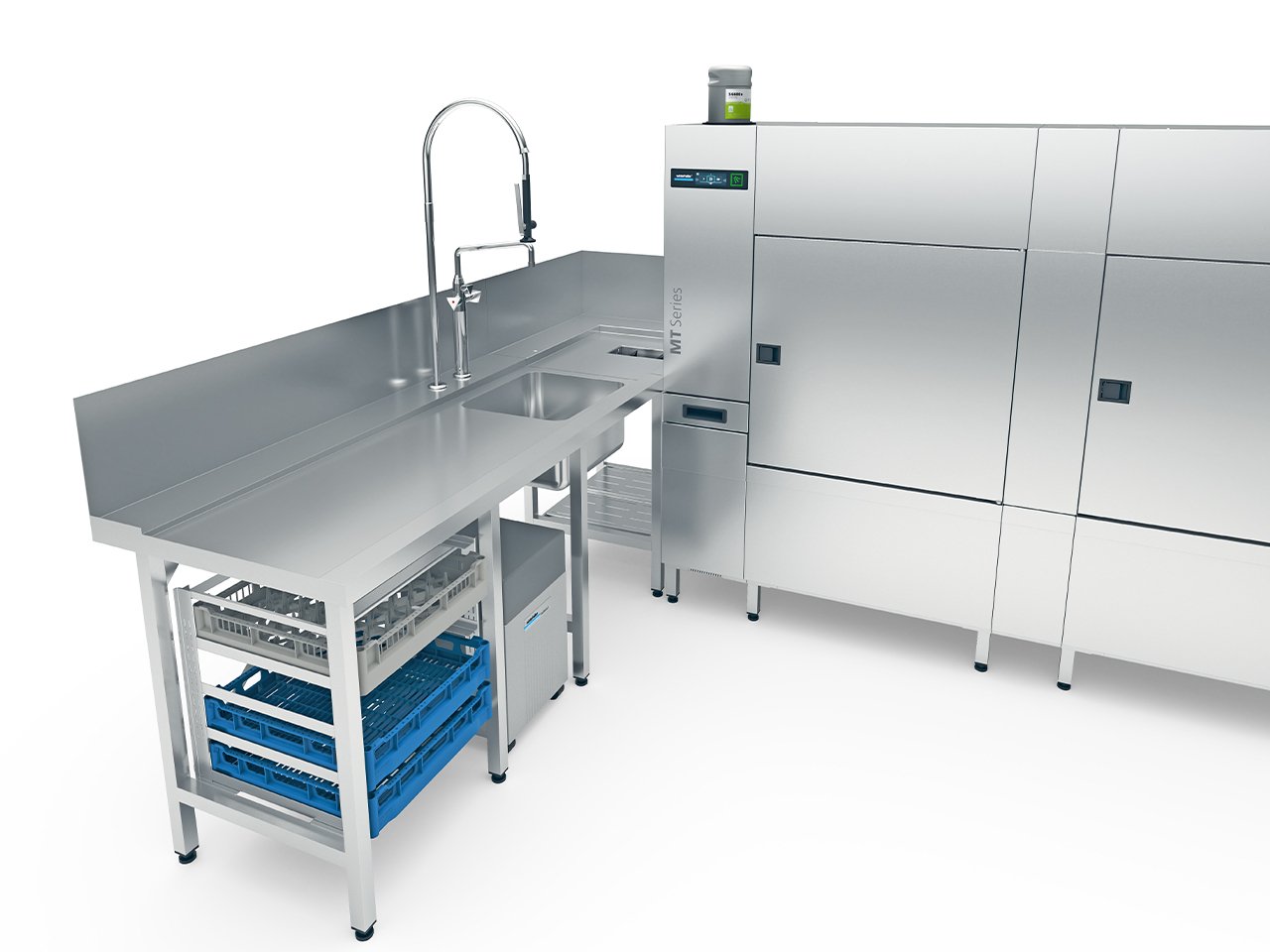Winterhalter MTR conveyor dishwashers 90 degree corner inlet Winterhalter MTR conveyor dishwashers 90 degree corner inlet