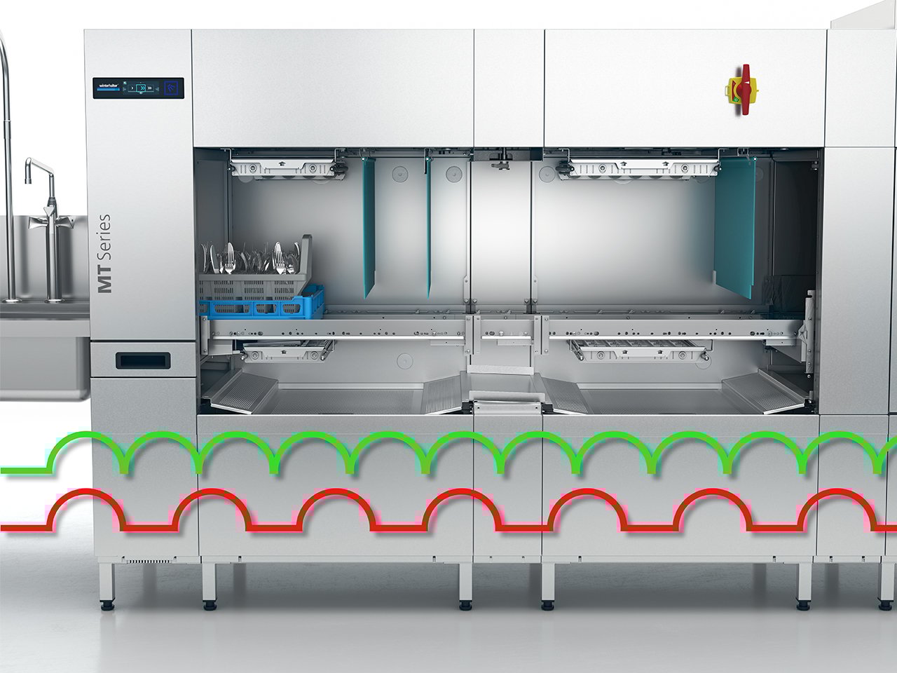 Winterhalter MTR conveyor dishwashers continual rack conveyor Winterhalter MTR conveyor dishwashers continual rack conveyor