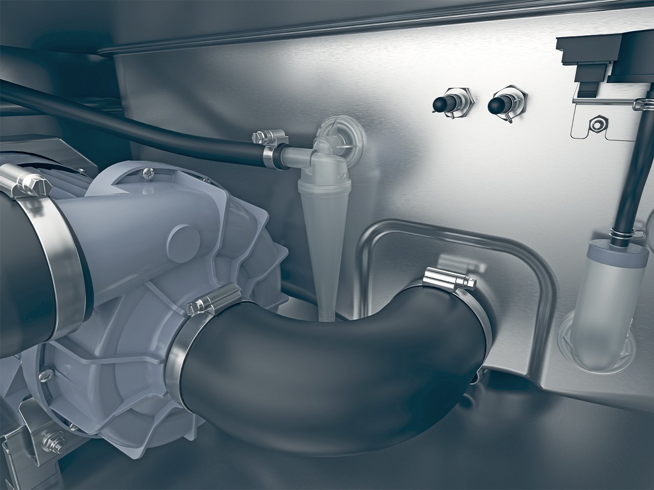 Winterhalter conveyor dishwashers multi-filtration with Mediamat Winterhalter conveyor dishwashers multi-filtration with Mediamat