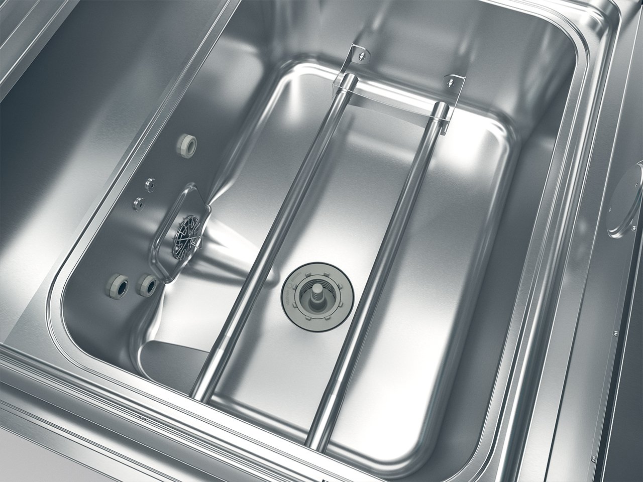 Winterhalter conveyor dishwashers multi-filtration with pump inlet filter Winterhalter conveyor dishwashers multi-filtration with pump inlet filter