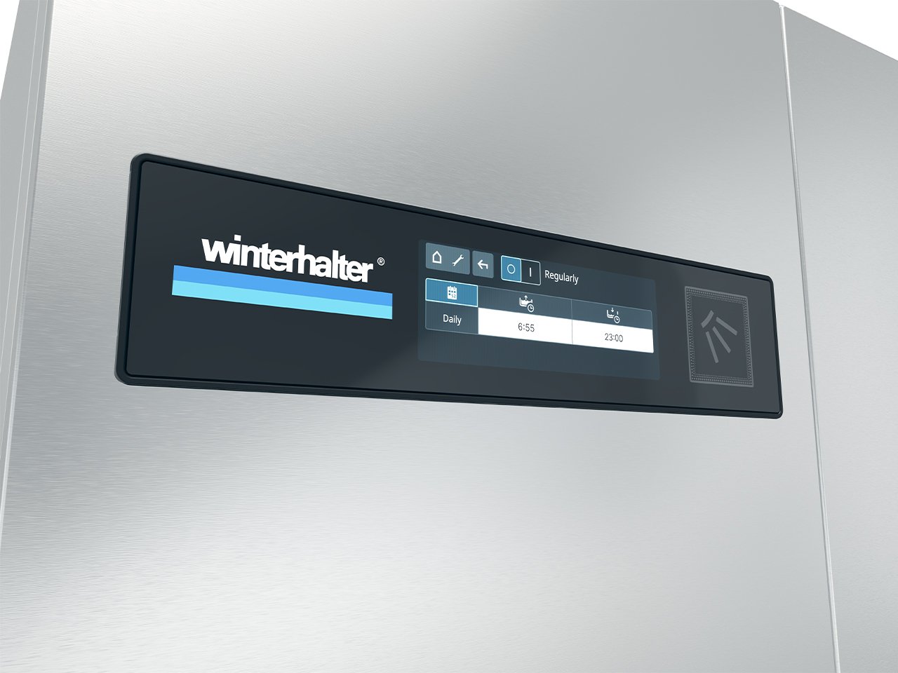 Winterhalter conveyor dishwashers time-controlled start-up and close-down Winterhalter conveyor dishwashers time-controlled start-up and close-down