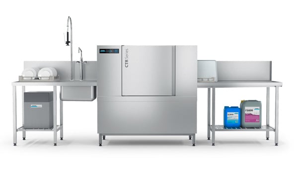 Nouveau lave-vaisselle compact à avancement automatique de casiers CTR Winterhalter Nouveau lave-vaisselle compact à avancement automatique de casiers CTR Winterhalter