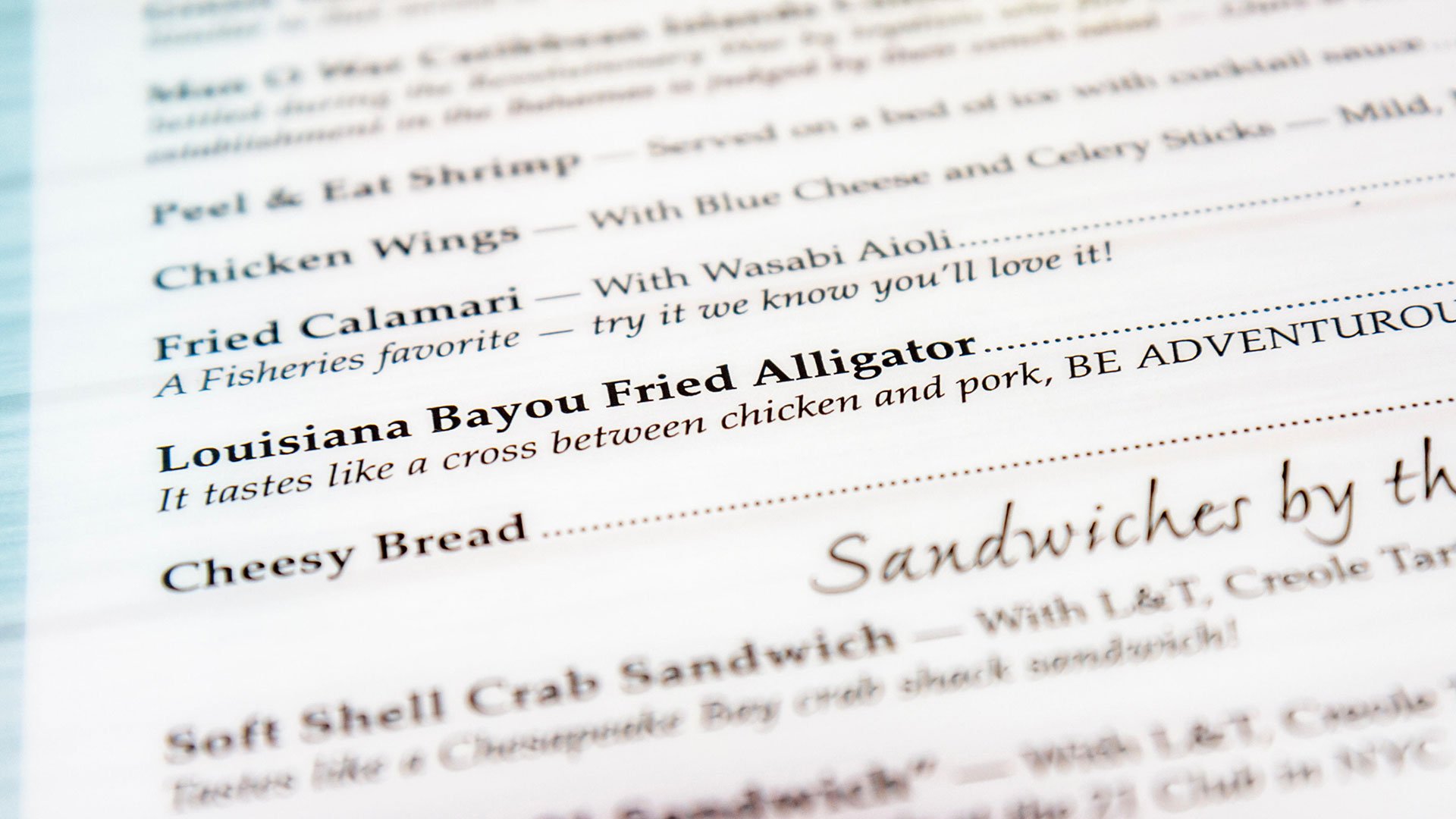 Speisen attraktiv beschreiben! Auszug aus einer Speisekarte mit einer animierenden Beschreibung