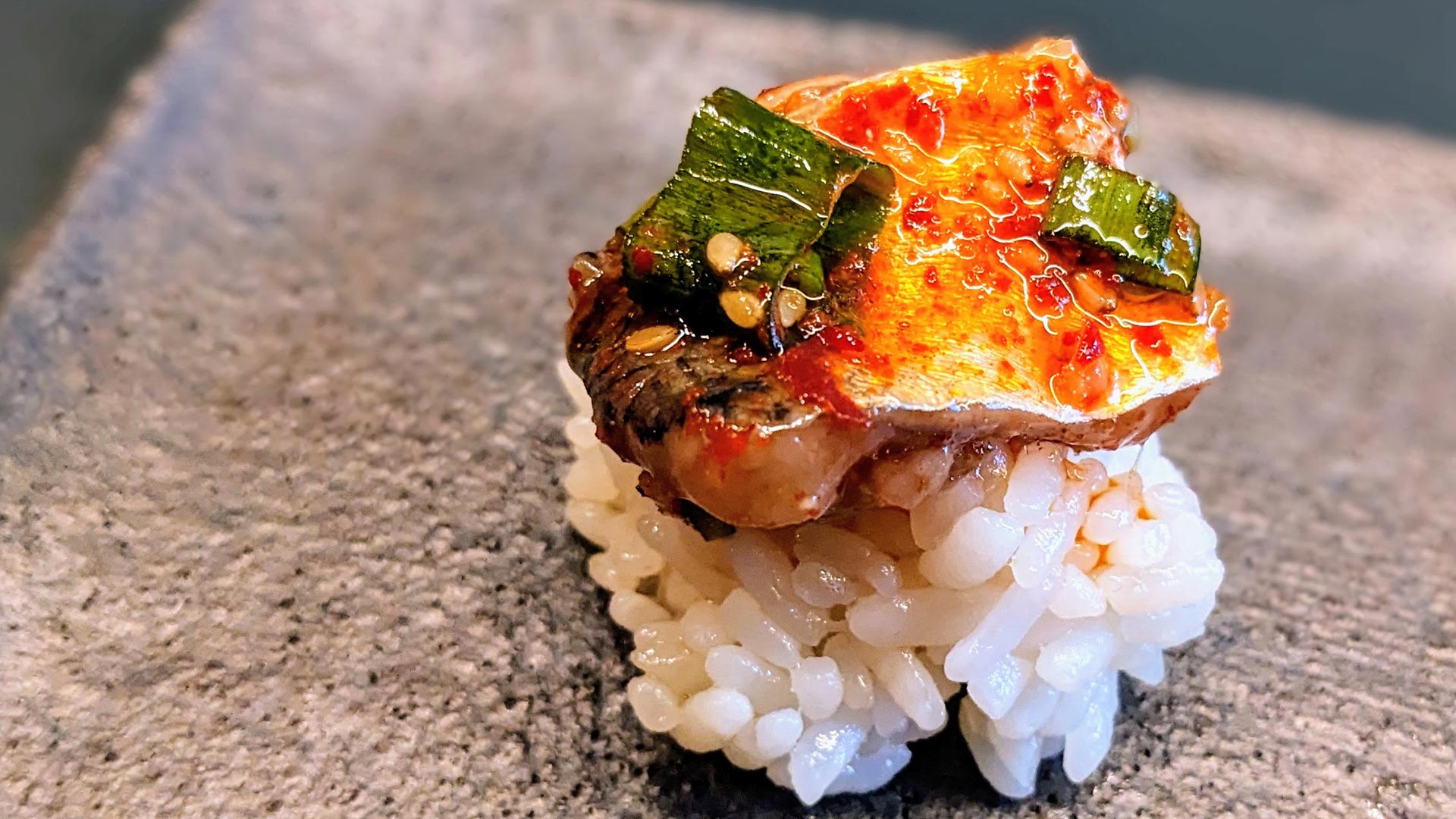 NaNum: Korean food culture and ceramic art Dish with rice and fish at NaNum Berlin