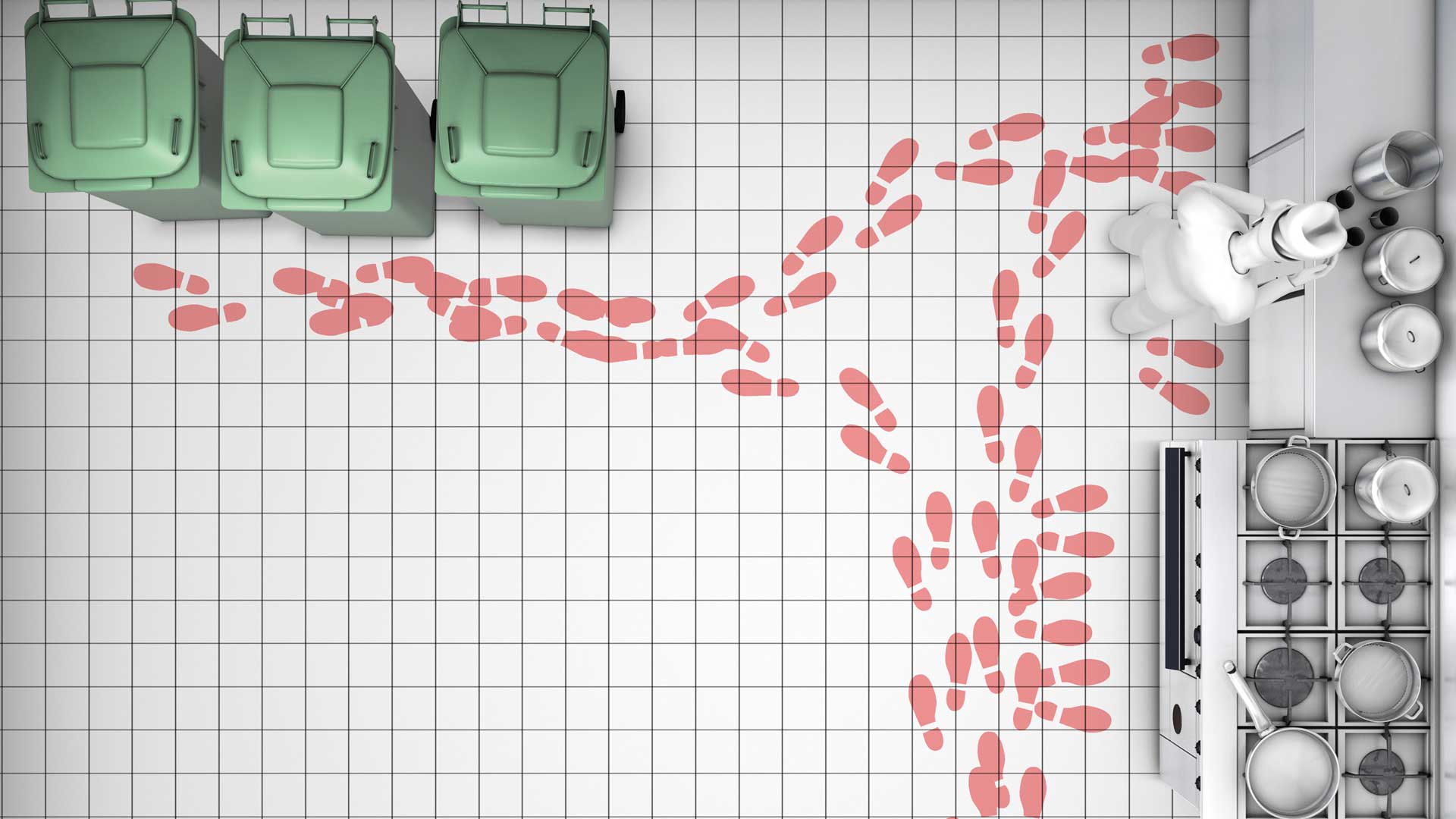 Gastroküche unreiner Bereich | Kreuzkontamination Gastroküche unreiner Bereich | Kreuzkontamination