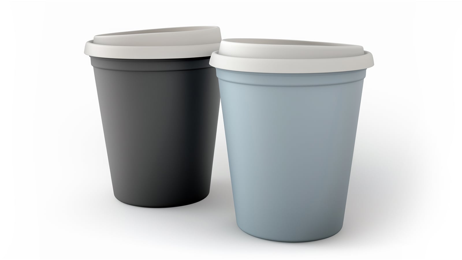 Reusable cups for the catering industry Reusable cups in different colors with lids