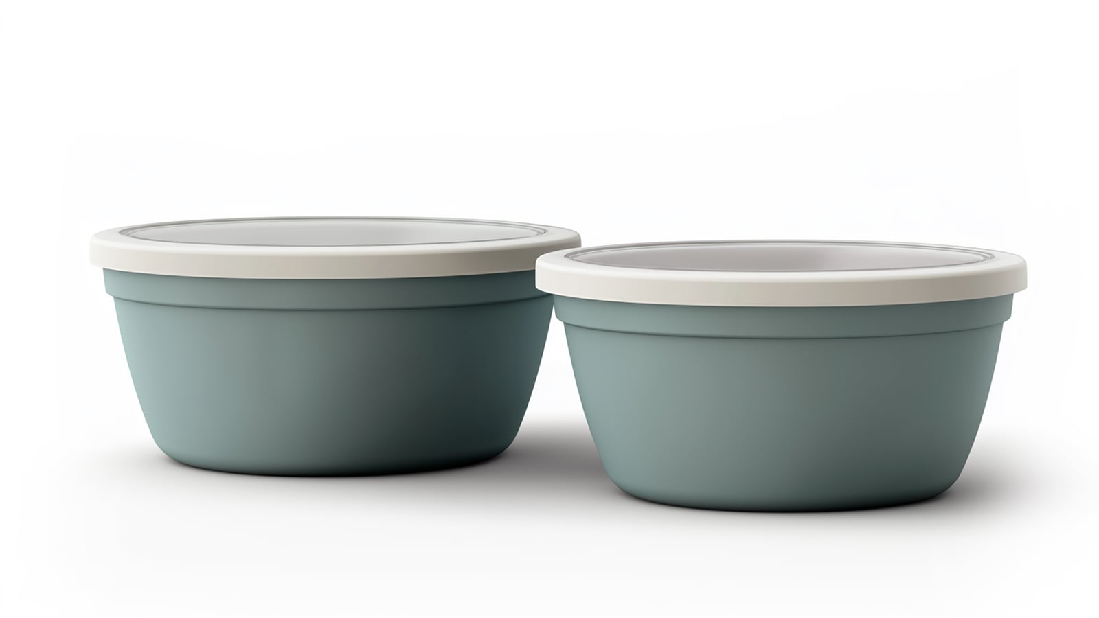 Reusable boxes for the catering industry Two reusable boxes with lids
