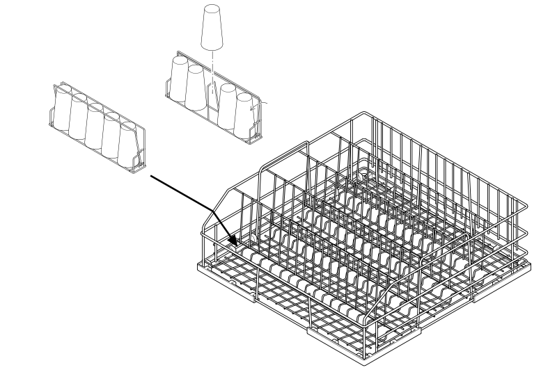 Вставка для мойки пластиковых стаканчиков Winterhalter