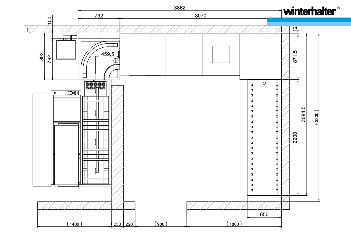 Winterhalter делится опытом. Как организовать моечное помещение на 9 квадратных метрах для столовой, с возможностью мойки до 185 корзин в час?