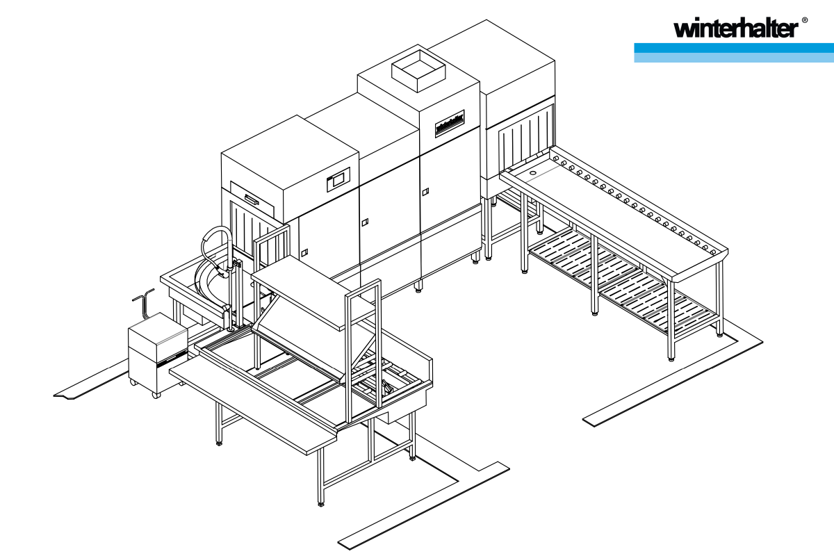 Winterhalter делится опытом. Как организовать моечное помещение на 9 квадратных метрах для столовой, с возможностью мойки до 185 корзин в час?